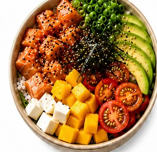 Poke bowl, fotografía ilustrativa